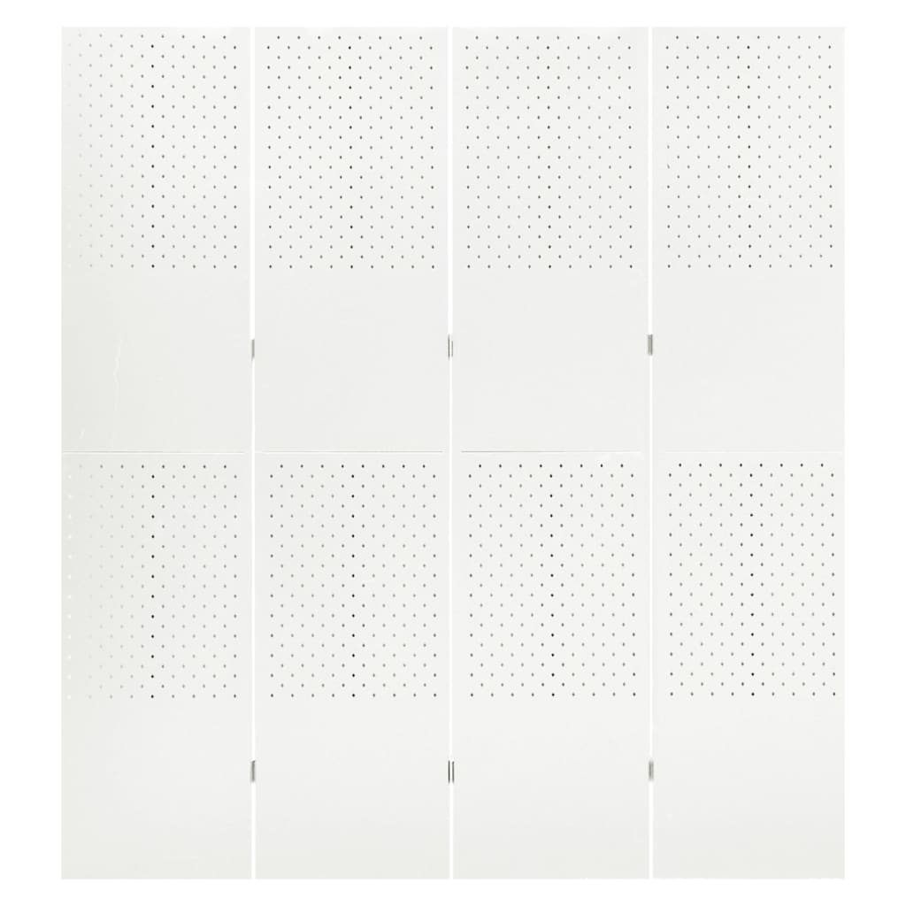 Kamerschermen 2 st met 4 panelen 160x180 cm staal wit is nu te koop bij PeponiXL, paradijselijk wonen!