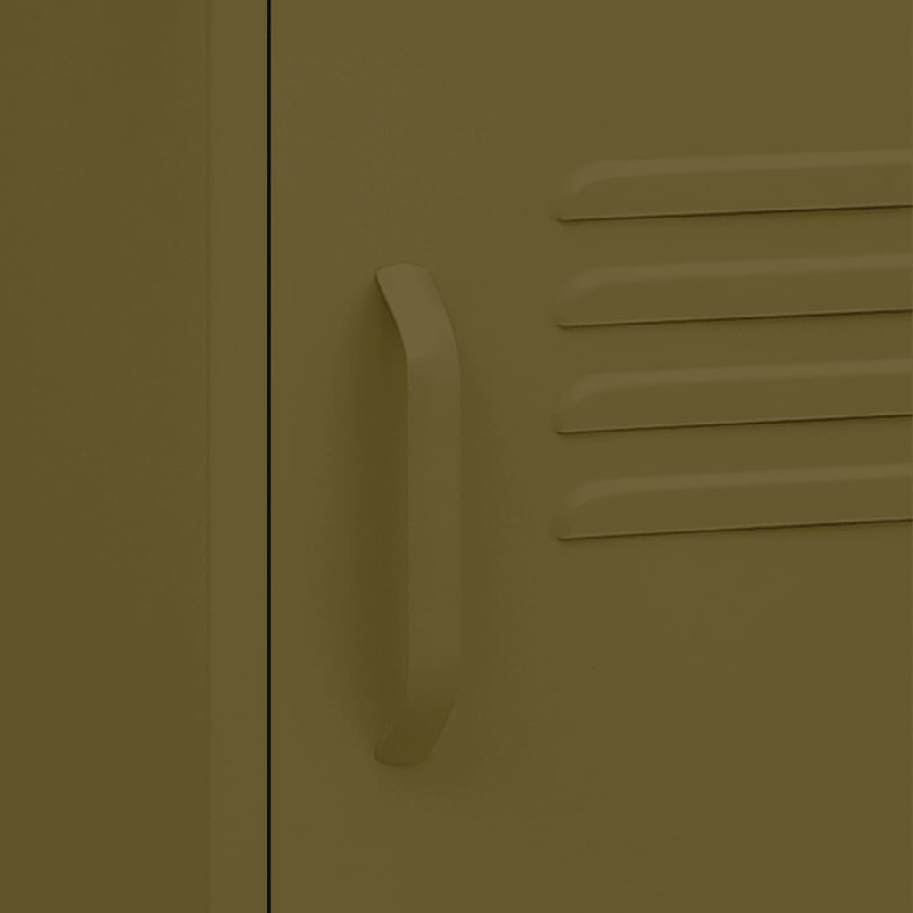 Nachtkastjes 2 st 35x35x51 cm staal olijfgroen is nu te koop bij PeponiXL, paradijselijk wonen!