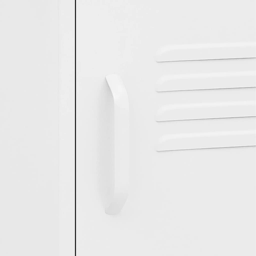 Nachtkastjes 2 st 35x35x51 cm staal wit is nu te koop bij PeponiXL, paradijselijk wonen!