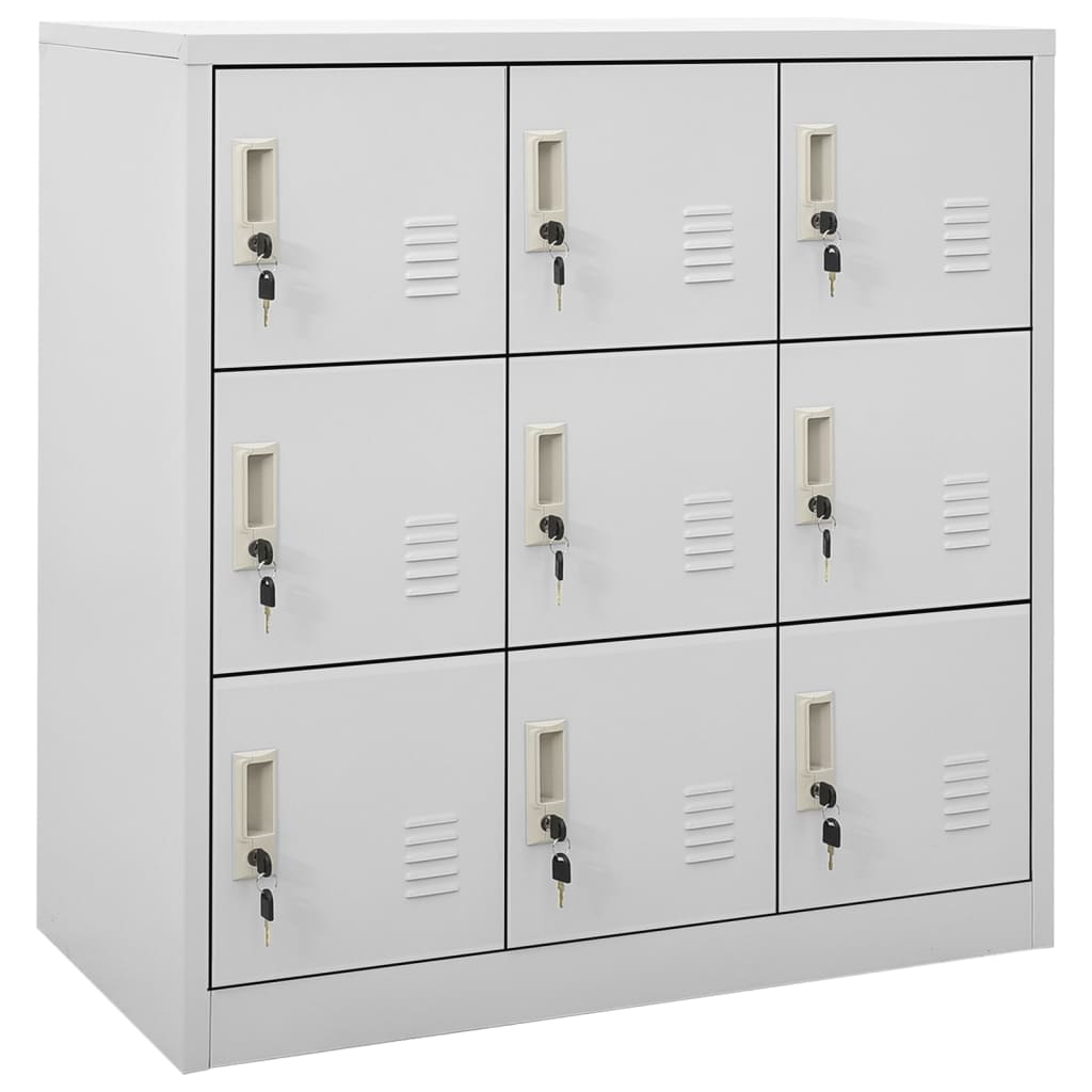 Lockerkasten 2 st 90x45x92,5 cm staal lichtgrijs is nu te koop bij PeponiXL, paradijselijk wonen!