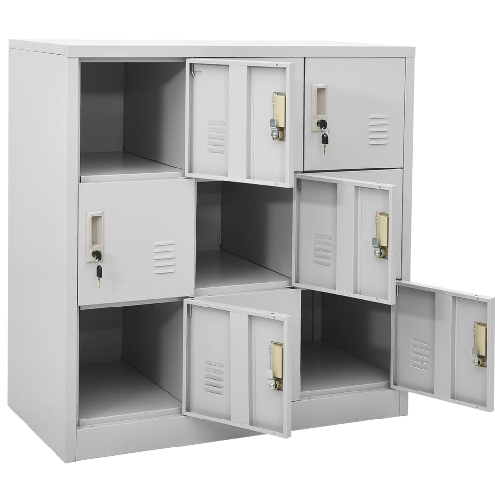 Lockerkasten 2 st 90x45x92,5 cm staal lichtgrijs is nu te koop bij PeponiXL, paradijselijk wonen!