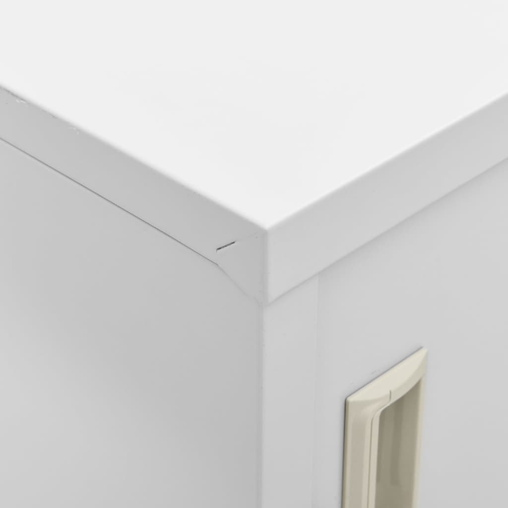 Lockerkasten 2 st 90x45x92,5 cm staal lichtgrijs is nu te koop bij PeponiXL, paradijselijk wonen!