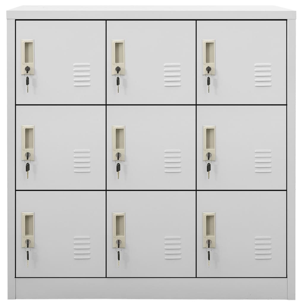 Lockerkasten 5 st 90x45x92,5 cm staal lichtgrijs is nu te koop bij PeponiXL, paradijselijk wonen!