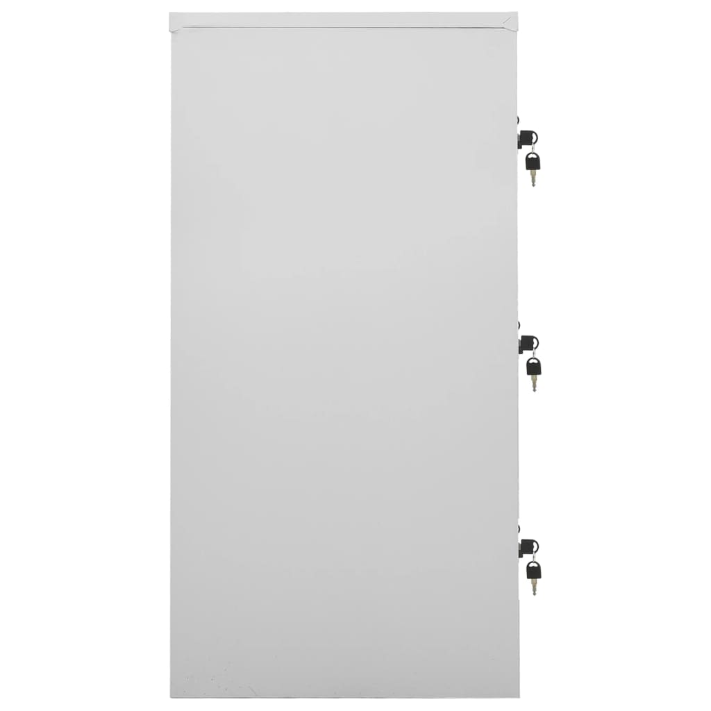 Lockerkasten 5 st 90x45x92,5 cm staal lichtgrijs is nu te koop bij PeponiXL, paradijselijk wonen!