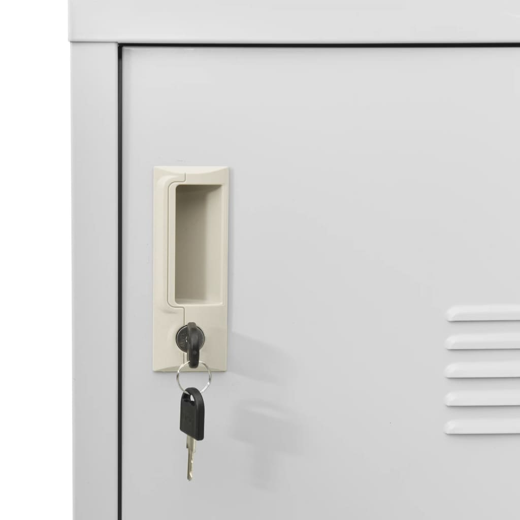 Lockerkasten 5 st 90x45x92,5 cm staal lichtgrijs is nu te koop bij PeponiXL, paradijselijk wonen!