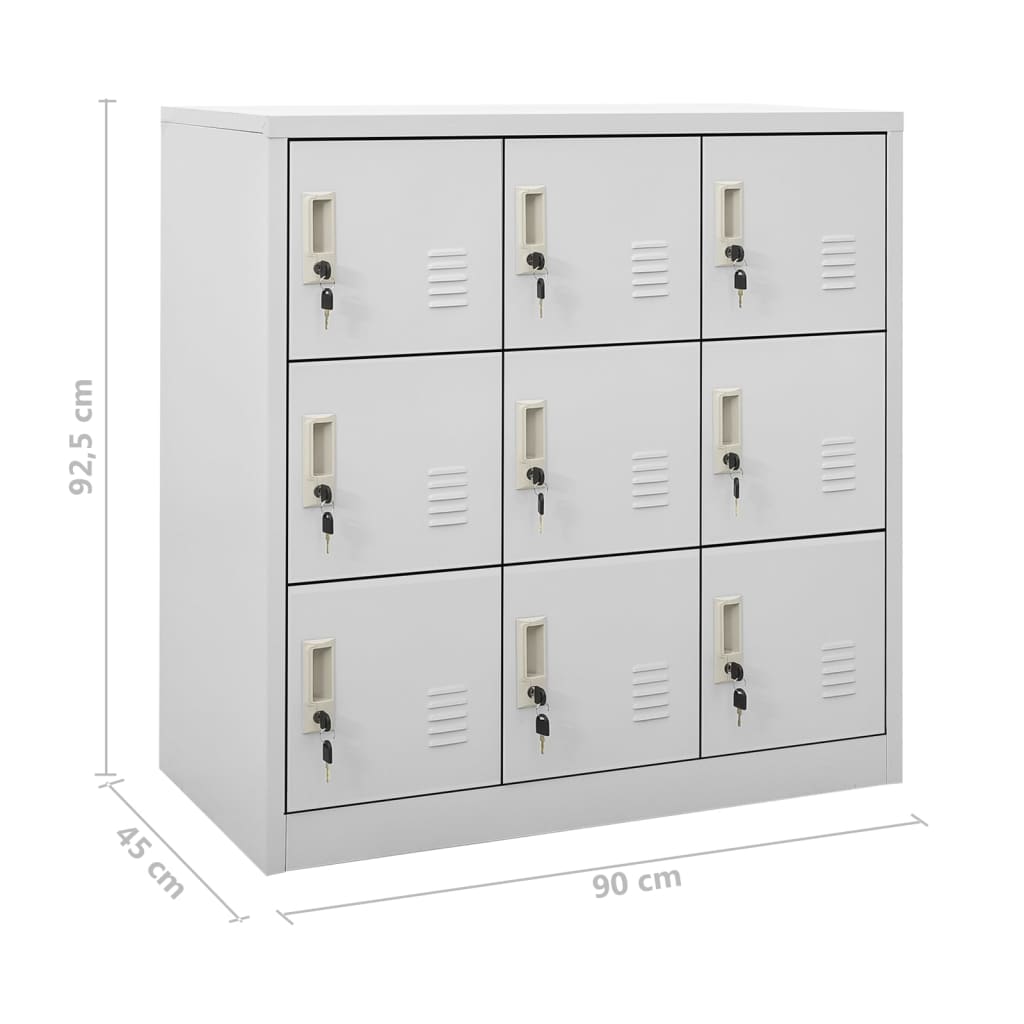 Lockerkasten 5 st 90x45x92,5 cm staal lichtgrijs is nu te koop bij PeponiXL, paradijselijk wonen!