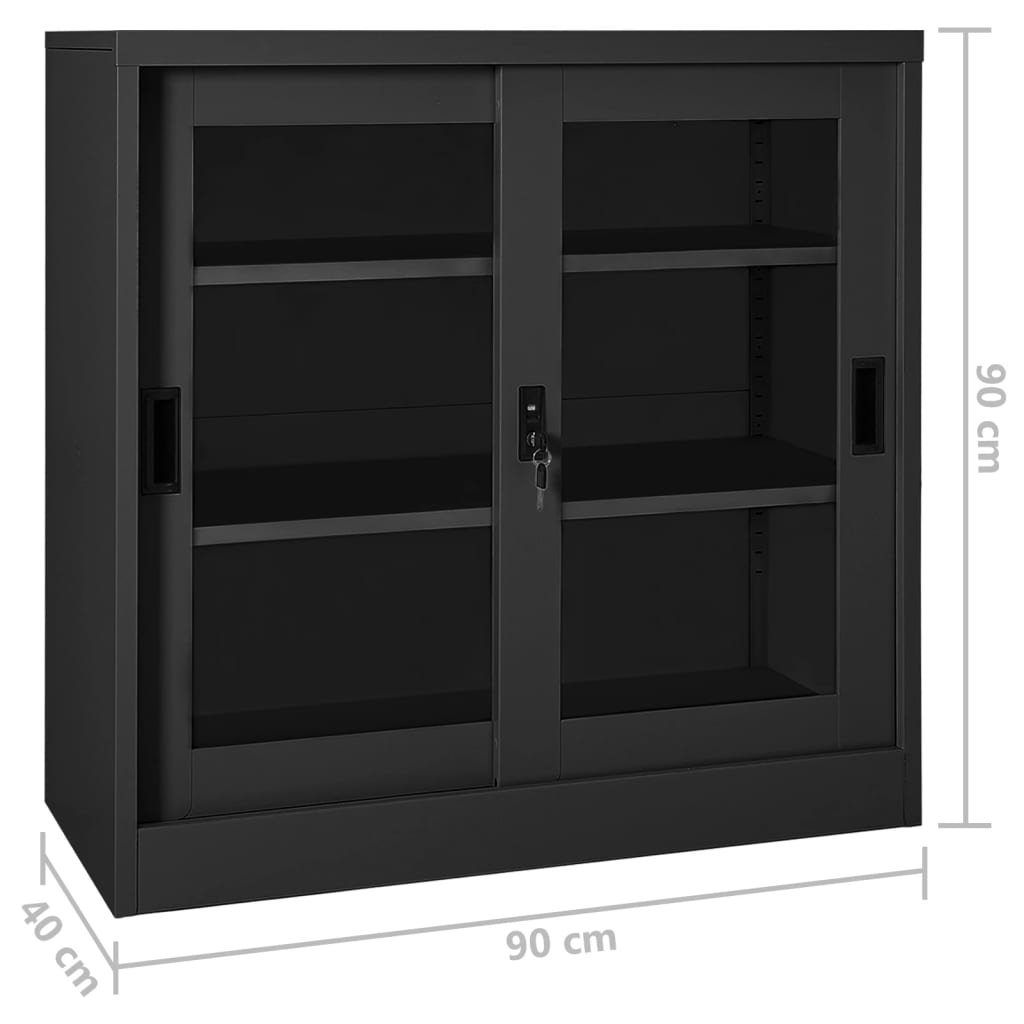 Schuifdeurkast met plantenbak staal antracietkleurig is nu te koop bij PeponiXL, paradijselijk wonen!