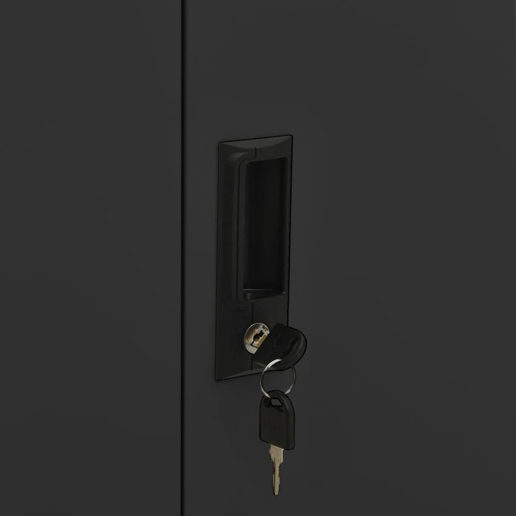 Kantoorkast met plantenbak 90x40x125 cm staal antracietkleurig is nu te koop bij PeponiXL, paradijselijk wonen!