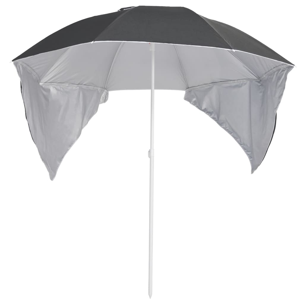 Strandparasol met zijwanden 215 cm antracietkleurig is nu te koop bij PeponiXL, paradijselijk wonen!