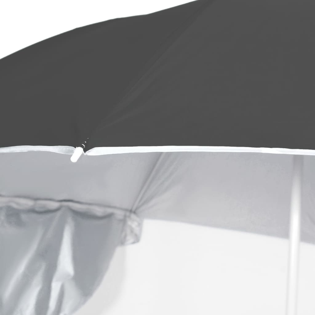 Strandparasol met zijwanden 215 cm antracietkleurig is nu te koop bij PeponiXL, paradijselijk wonen!