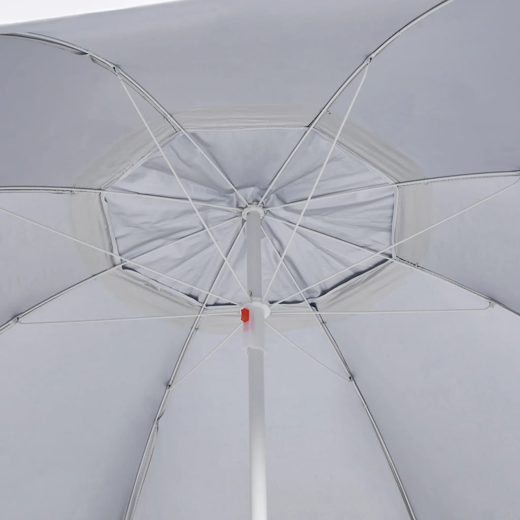 Strandparasol met zijwanden 215 cm antracietkleurig is nu te koop bij PeponiXL, paradijselijk wonen!