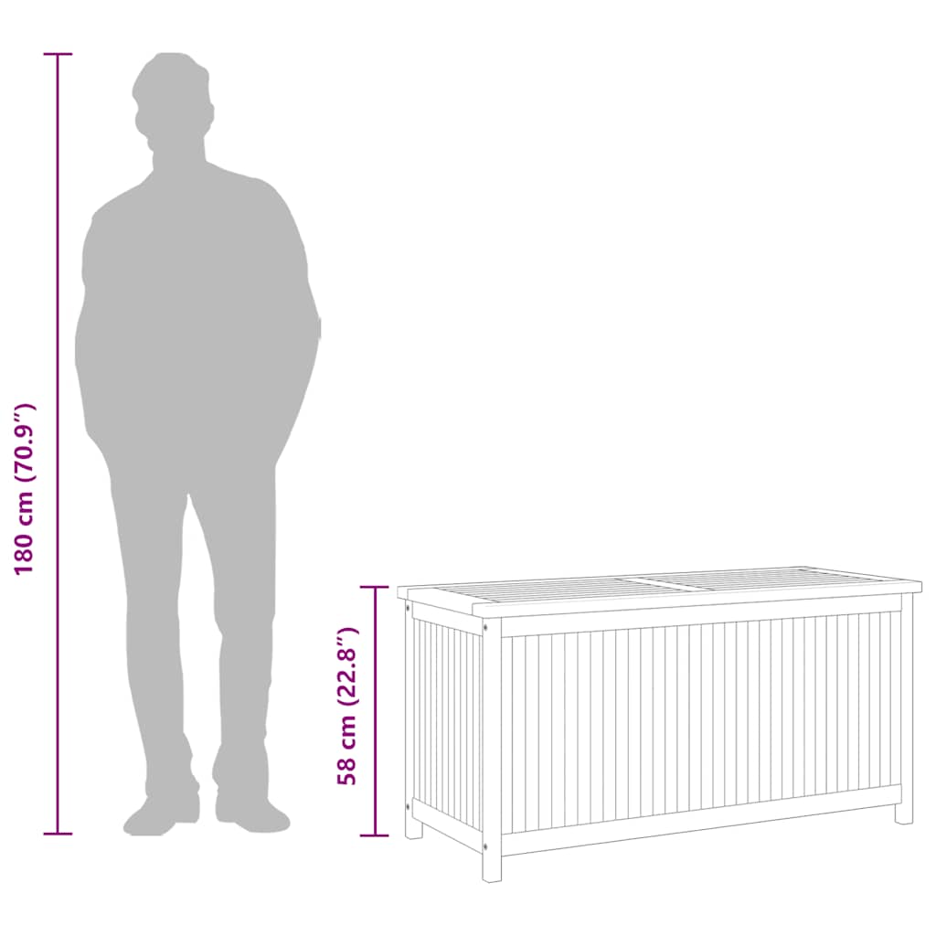 Tuinbox 114x50x58 cm massief teakhout is nu te koop bij PeponiXL, paradijselijk wonen!