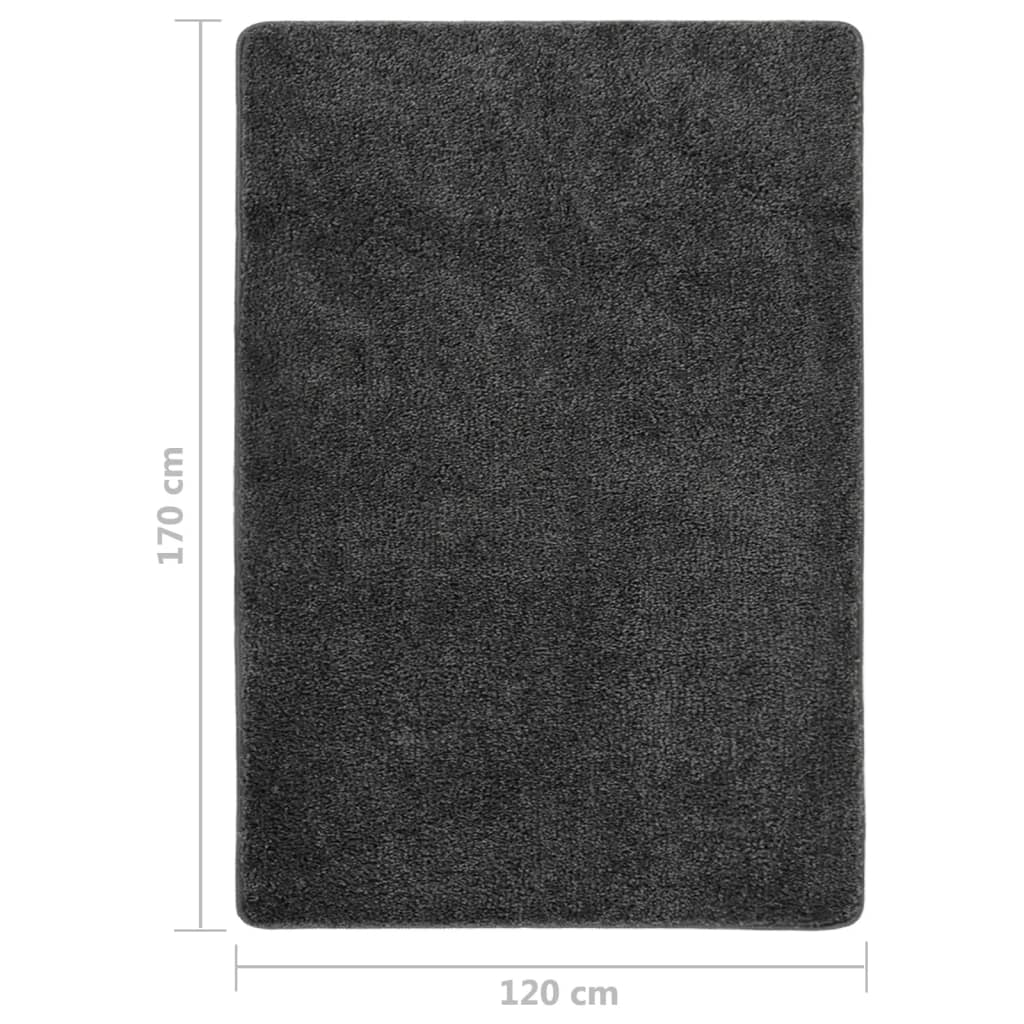 Vloerkleed shaggy anti-slip 120x170 cm donkergrijs is nu te koop bij PeponiXL, paradijselijk wonen!