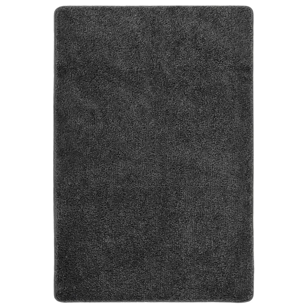 Vloerkleed shaggy anti-slip 140x200 cm donkergrijs is nu te koop bij PeponiXL, paradijselijk wonen!