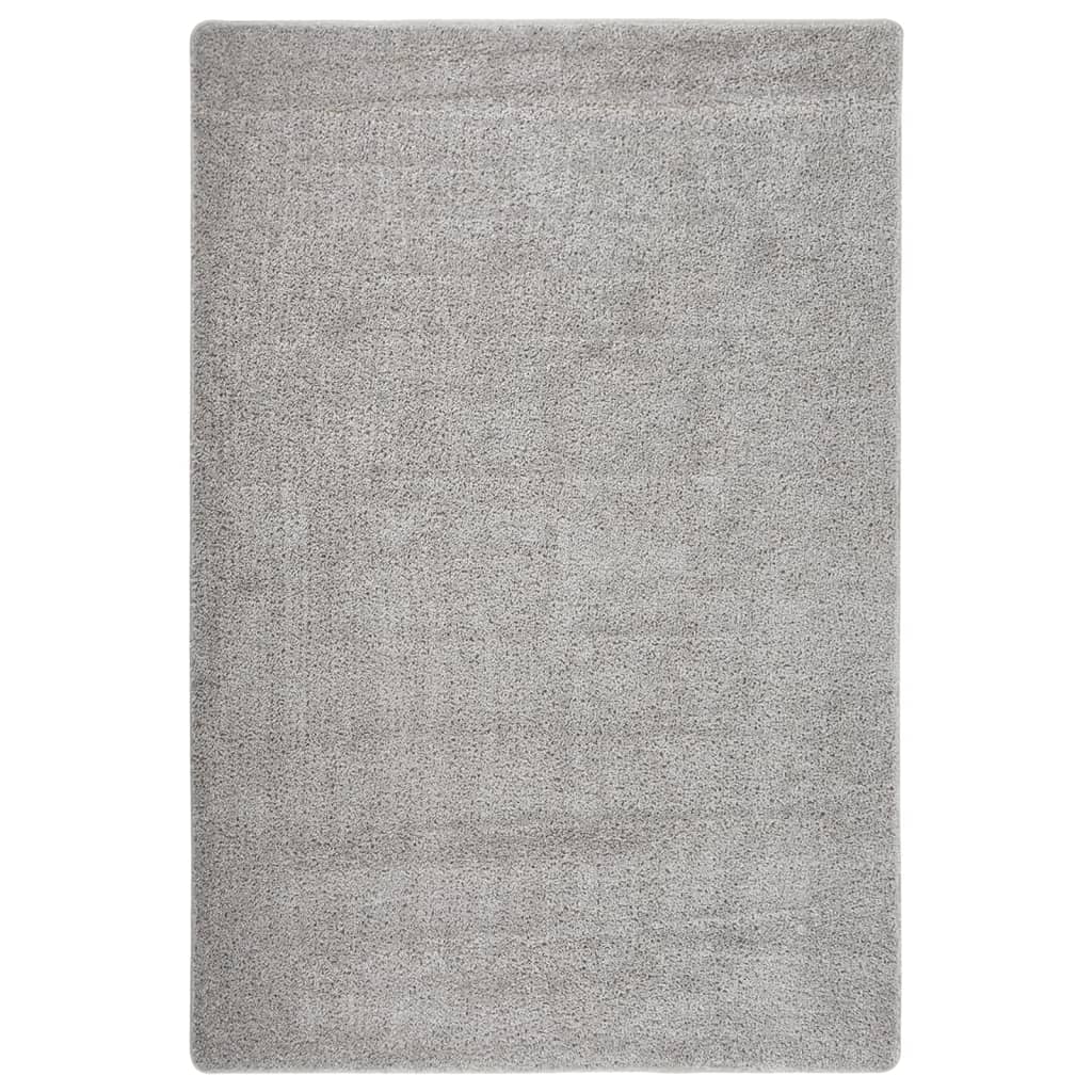 Vloerkleed shaggy anti-slip 140x200 cm lichtgrijs is nu te koop bij PeponiXL, paradijselijk wonen!