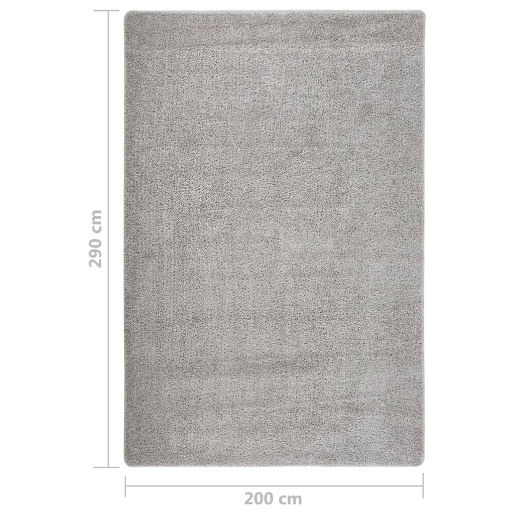 Vloerkleed shaggy anti-slip 200x290 cm lichtgrijs is nu te koop bij PeponiXL, paradijselijk wonen!