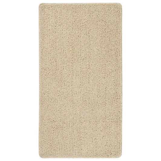 Vloerkleed shaggy anti-slip 80x150cm crèmekleurig is nu te koop bij PeponiXL, paradijselijk wonen!