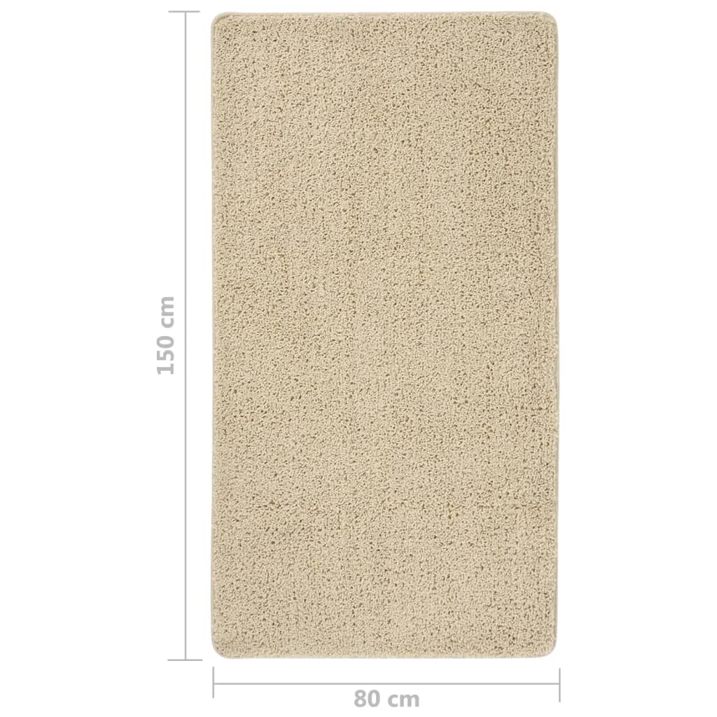 Vloerkleed shaggy anti-slip 80x150cm crèmekleurig is nu te koop bij PeponiXL, paradijselijk wonen!
