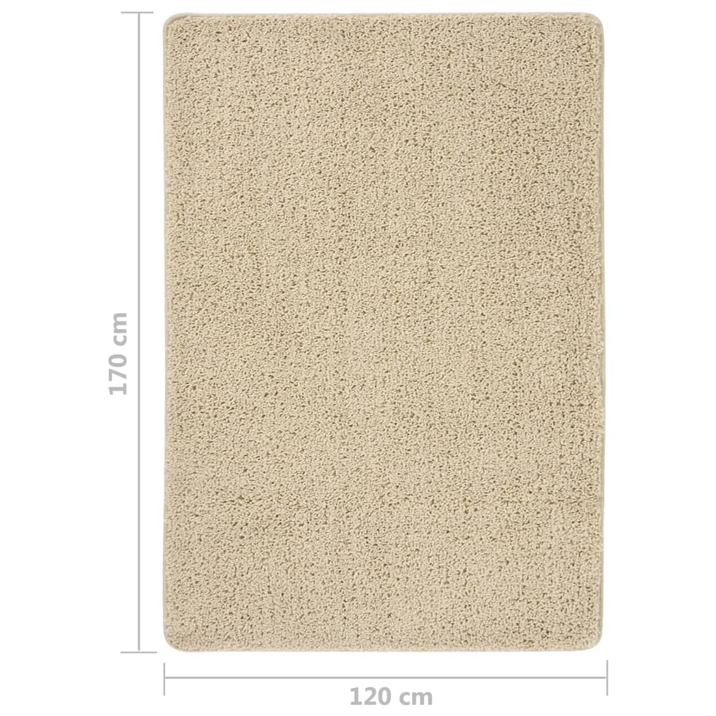 Vloerkleed shaggy anti-slip 120x170 cm crèmekleurig is nu te koop bij PeponiXL, paradijselijk wonen!