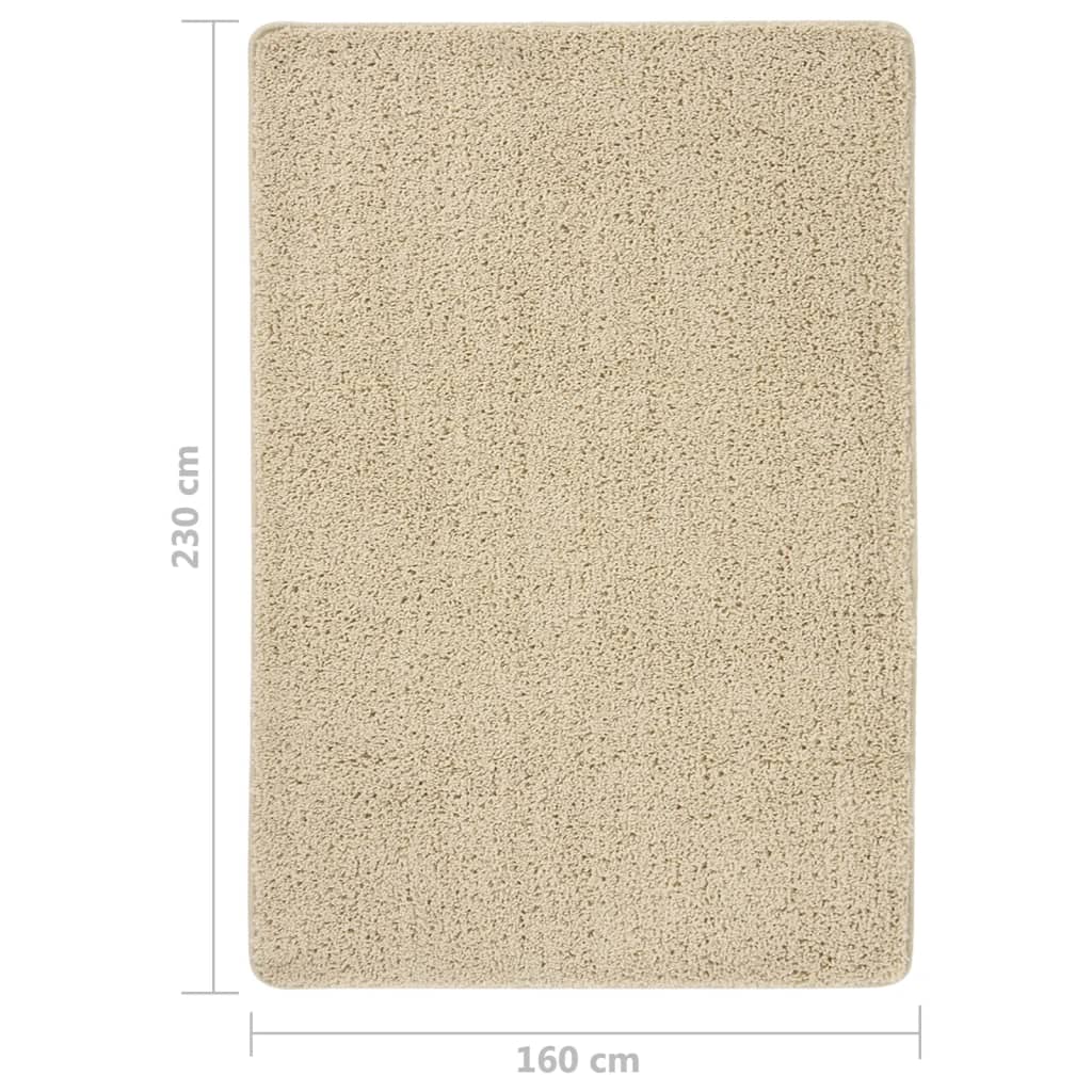 Vloerkleed shaggy anti-slip 160x230 cm crèmekleurig is nu te koop bij PeponiXL, paradijselijk wonen!