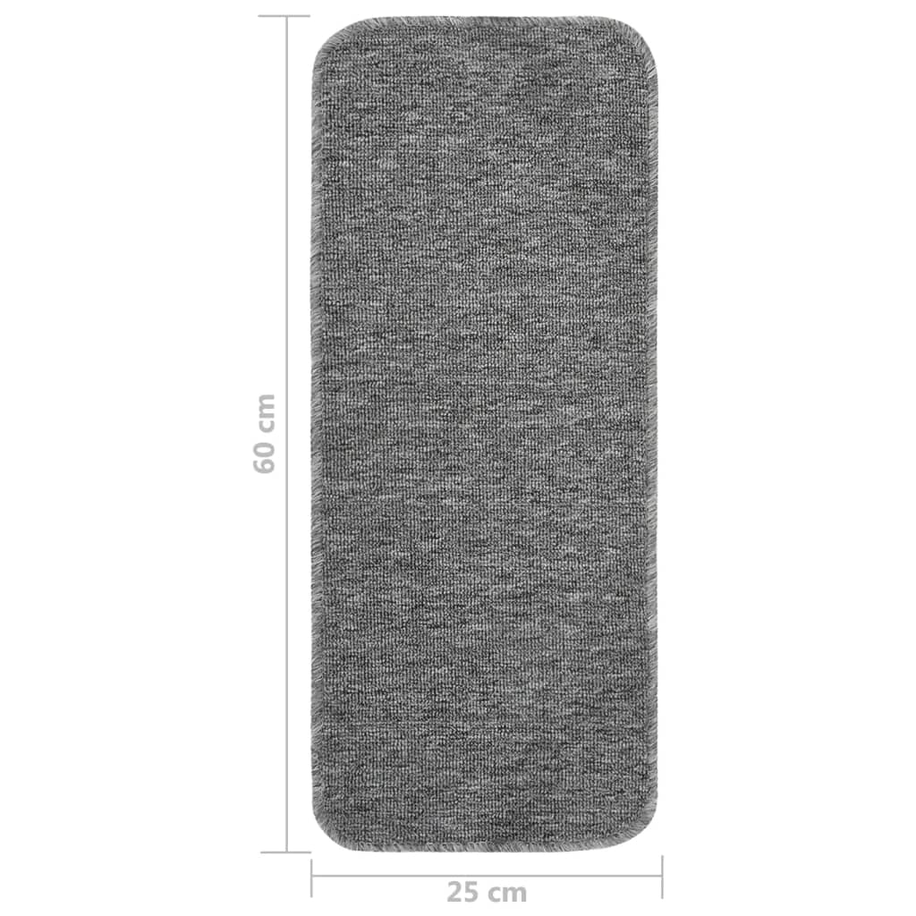 Trapmatten 15 st anti-slip rechthoekig 60x25 cm grijs is nu te koop bij PeponiXL, paradijselijk wonen!