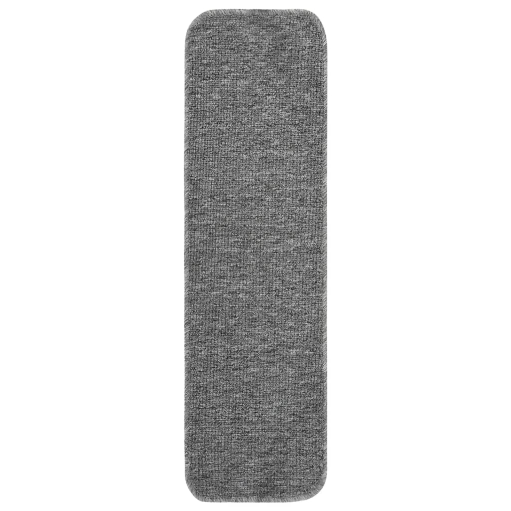 Trapmatten 15 st anti-slip rechthoekig 75x20 cm grijs is nu te koop bij PeponiXL, paradijselijk wonen!