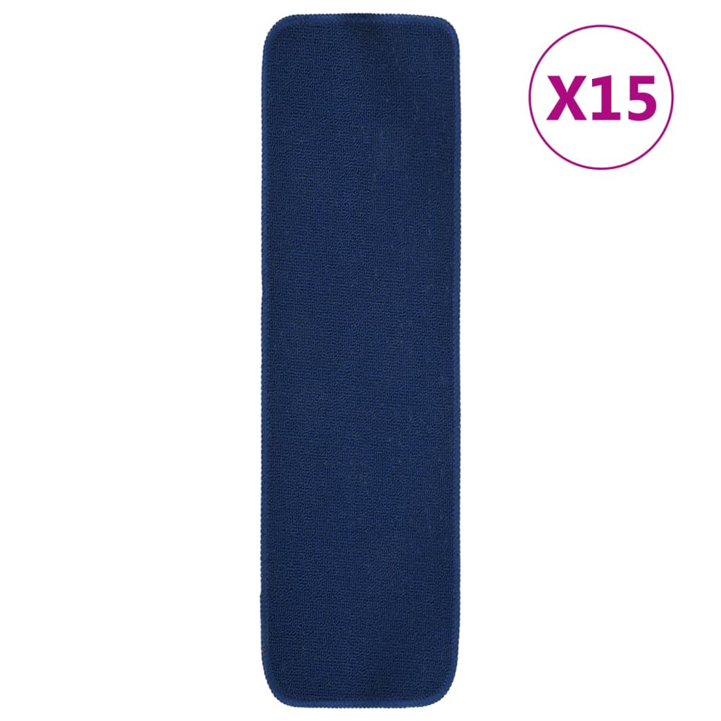 Trapmatten 15 st anti-slip rechthoekig 75x20 cm marineblauw is nu te koop bij PeponiXL, paradijselijk wonen!
