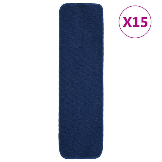 Trapmatten 15 st anti-slip rechthoekig 75x20 cm marineblauw is nu te koop bij PeponiXL, paradijselijk wonen!