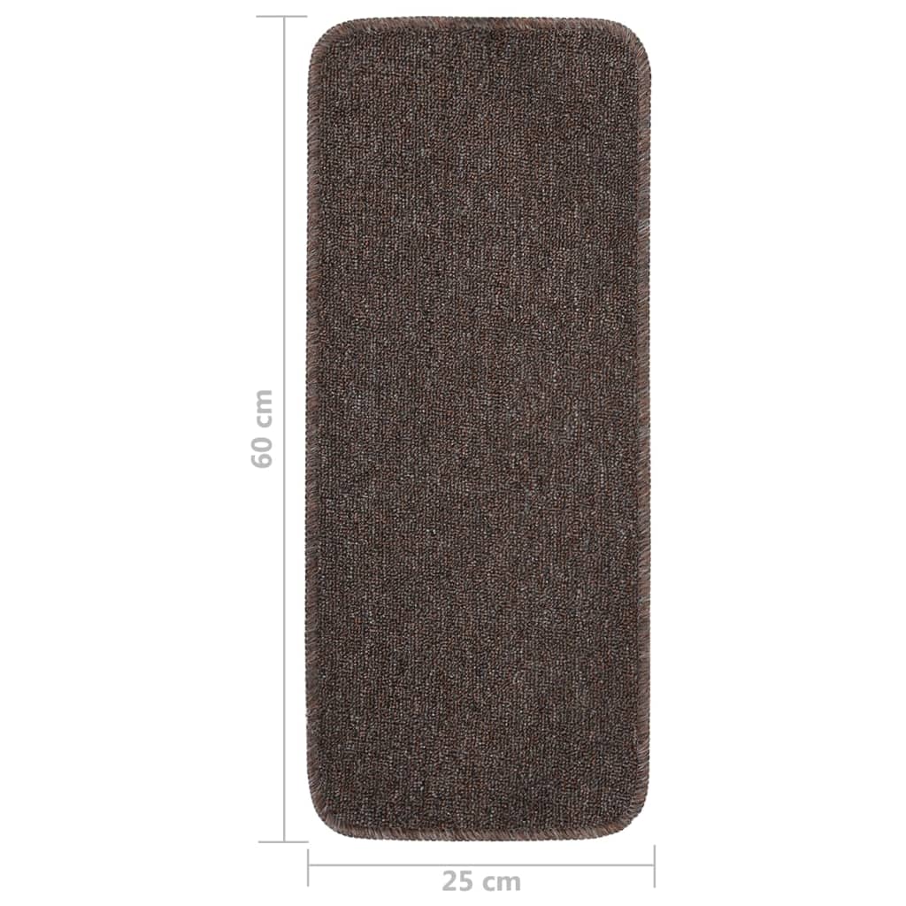 Trapmatten 15 st anti-slip rechthoekig 60x25 cm bruin is nu te koop bij PeponiXL, paradijselijk wonen!