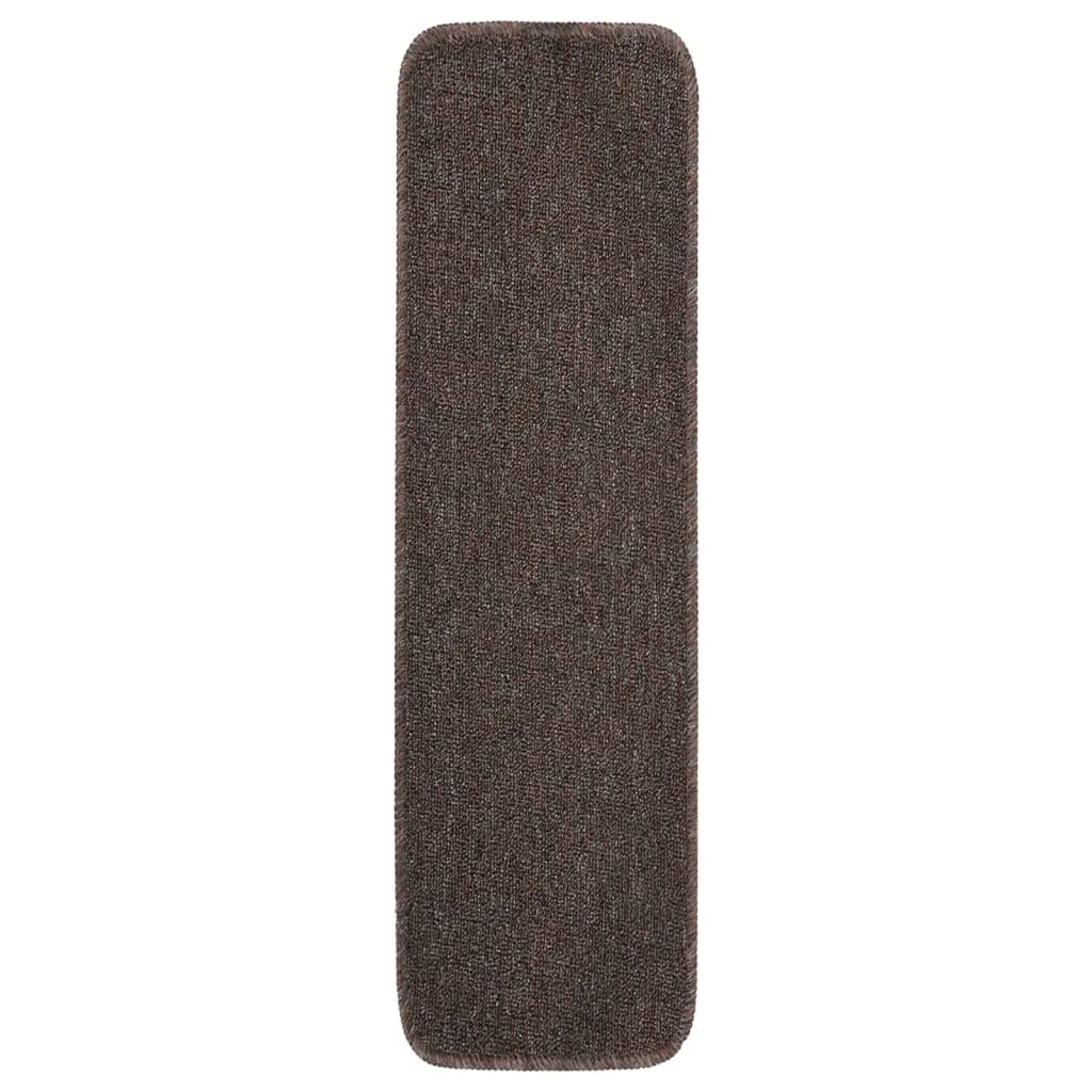 Trapmatten 15 st anti-slip rechthoekig 75x20 cm bruin is nu te koop bij PeponiXL, paradijselijk wonen!