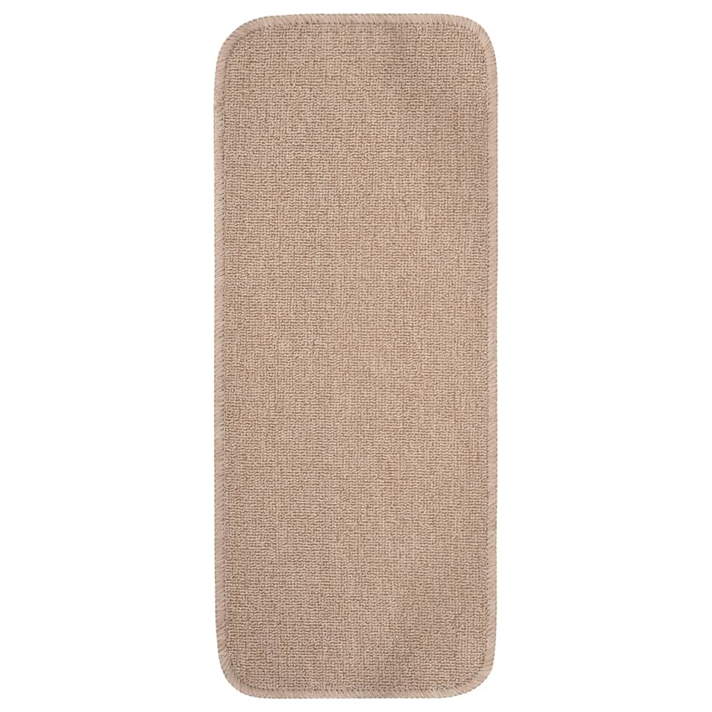 Trapmatten 15 st anti-slip rechthoekig 60x25 cm beige is nu te koop bij PeponiXL, paradijselijk wonen!