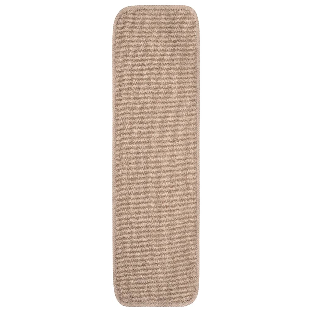 Trapmatten 15 st anti-slip rechthoekig 75x20 cm beige is nu te koop bij PeponiXL, paradijselijk wonen!
