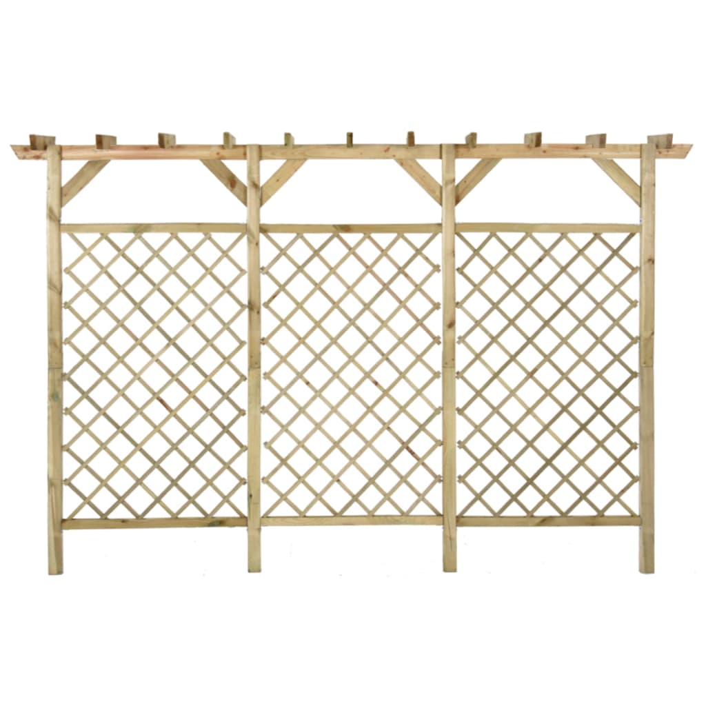 Tuinhek met latwerk en pergola 300x50x200 cm geïmpregneerd hout is nu te koop bij PeponiXL, paradijselijk wonen!
