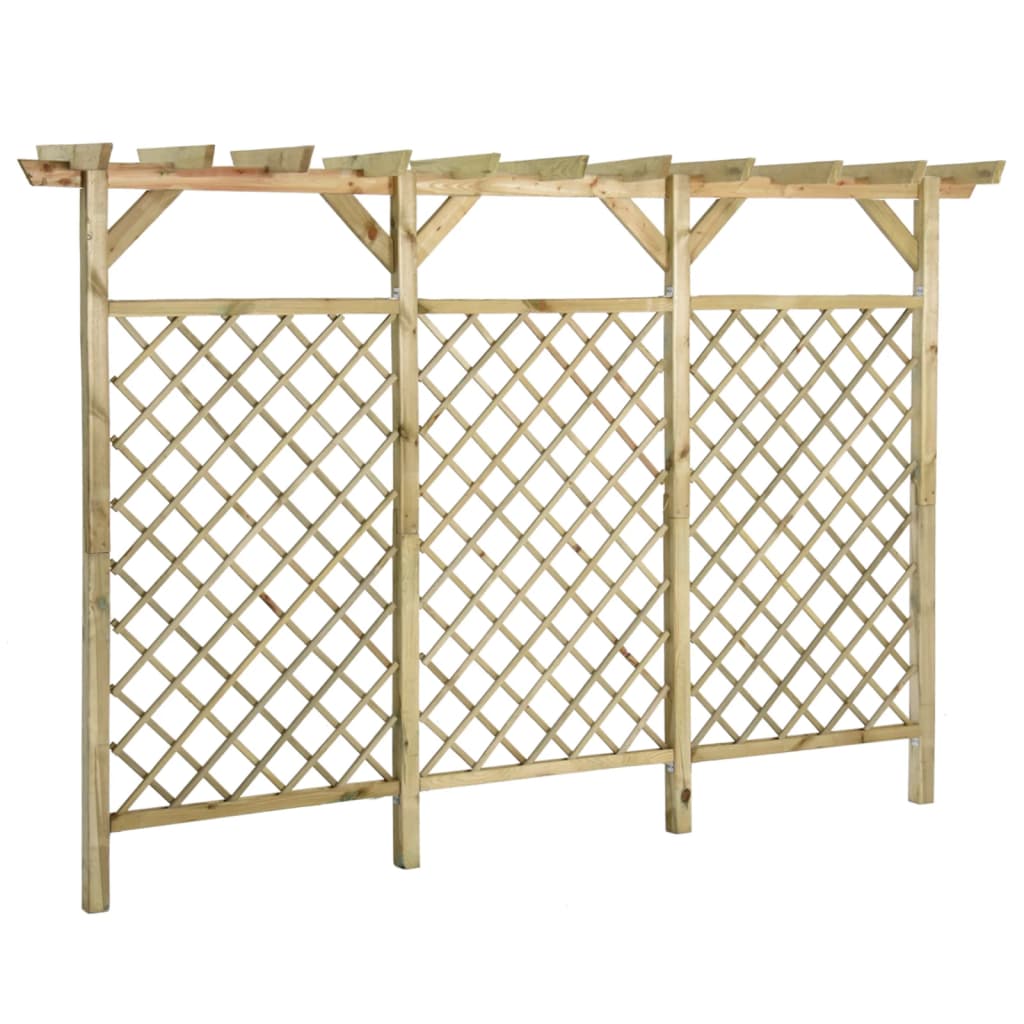 Tuinhek met latwerk en pergola 300x50x200 cm geïmpregneerd hout is nu te koop bij PeponiXL, paradijselijk wonen!