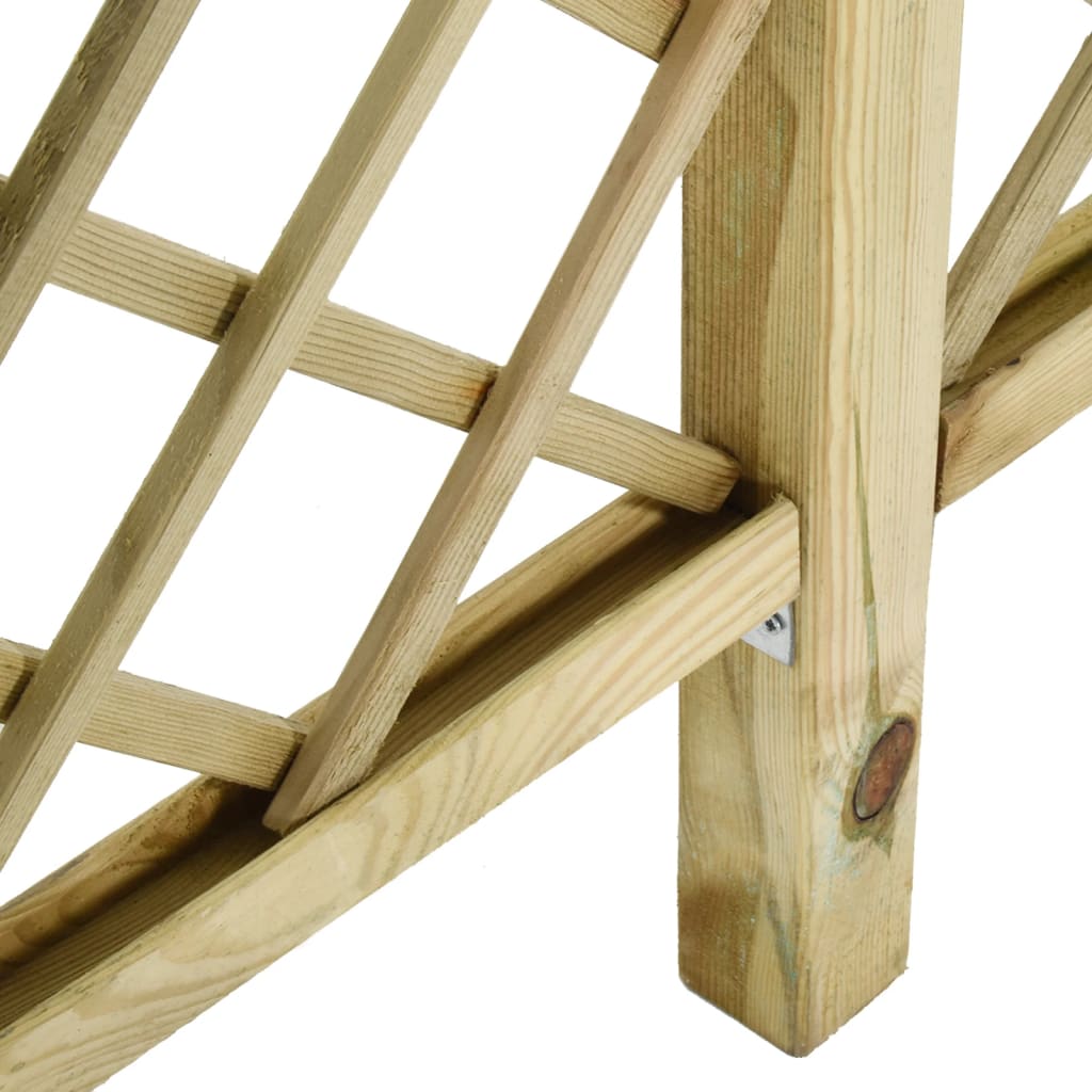 Tuinhek met latwerk en pergola 300x50x200 cm geïmpregneerd hout is nu te koop bij PeponiXL, paradijselijk wonen!
