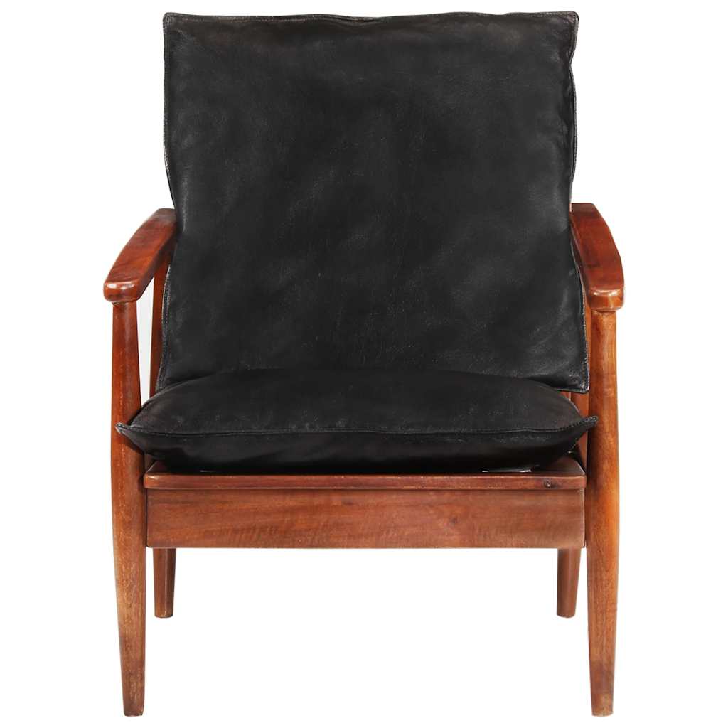 Fauteuil echt leer en massief acaciahout is nu te koop bij PeponiXL, paradijselijk wonen!