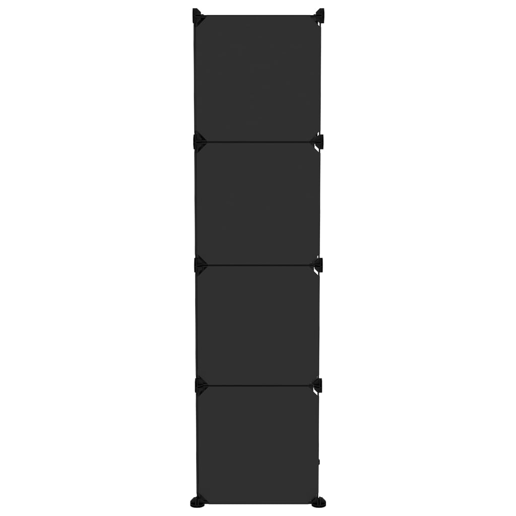 Opbergmeubel met 12 vakken polypropeen zwart is nu te koop bij PeponiXL, paradijselijk wonen!