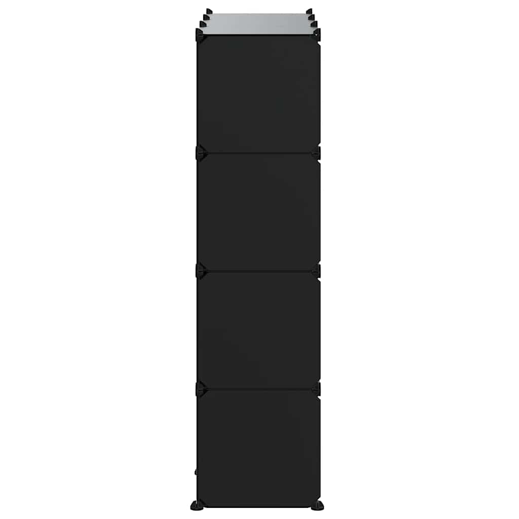 Opbergmeubel met 12 vakken polypropeen zwart is nu te koop bij PeponiXL, paradijselijk wonen!