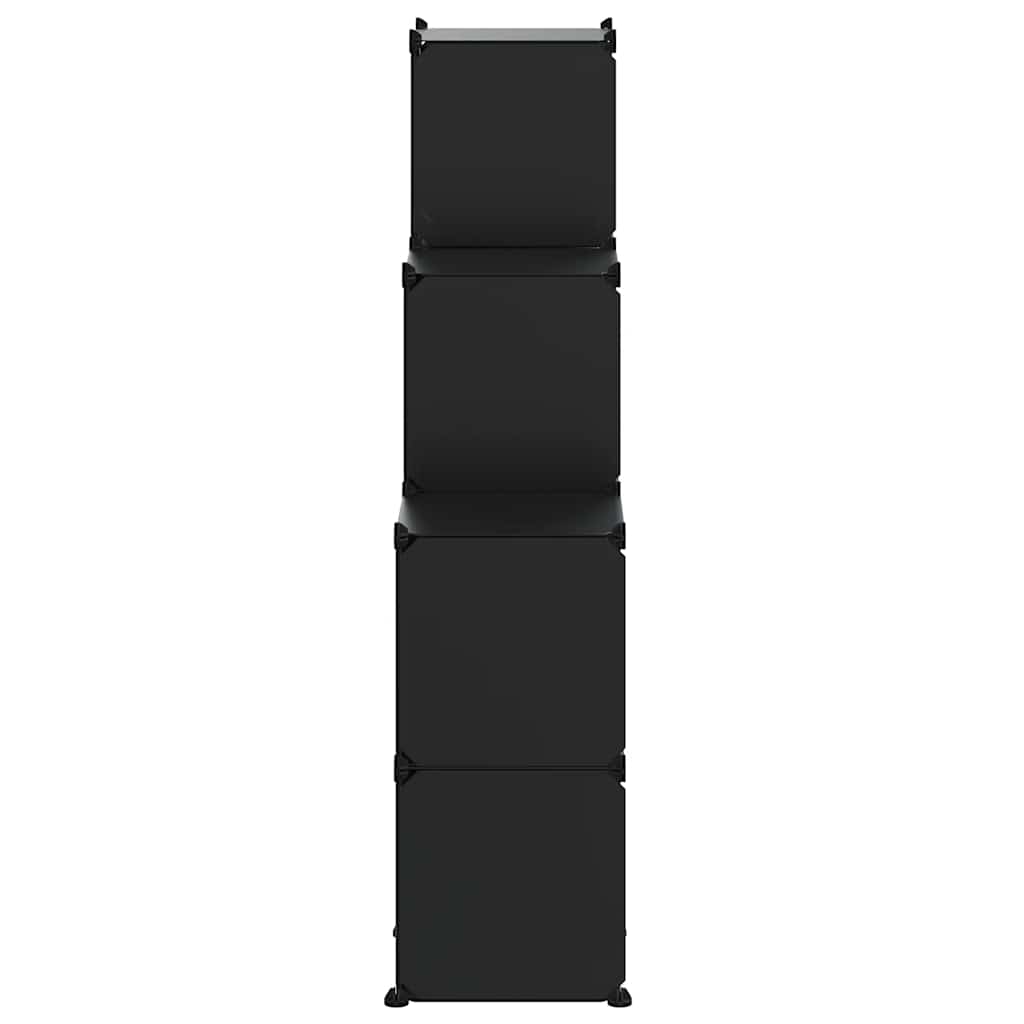 Opbergmeubel met 9 vakken polypropeen zwart is nu te koop bij PeponiXL, paradijselijk wonen!