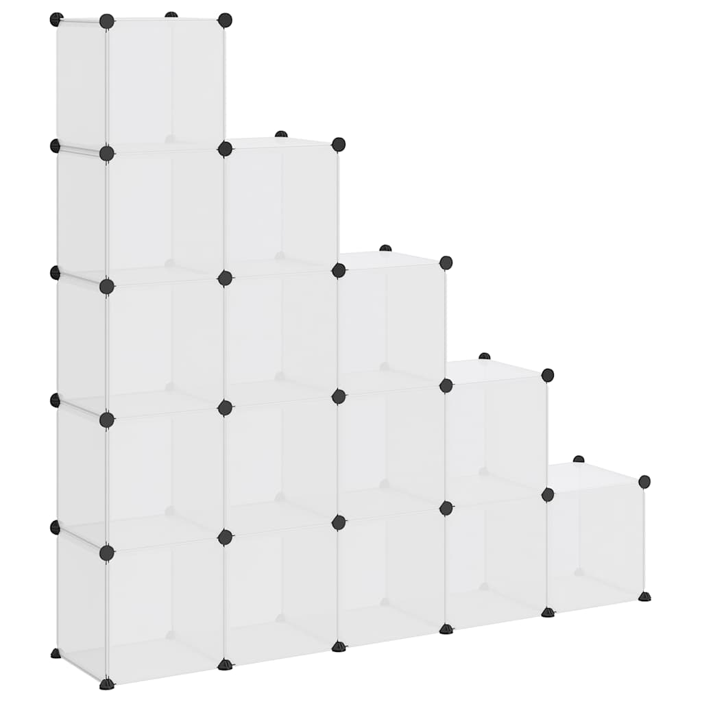 Opbergmeubel met 15 vakken polypropeen transparant is nu te koop bij PeponiXL, paradijselijk wonen!