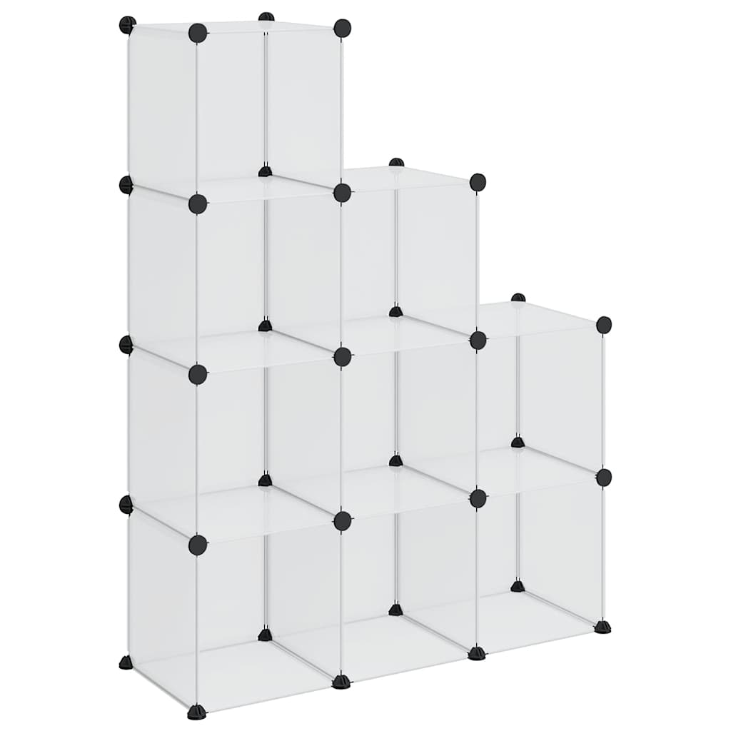 Opbergmeubel met 9 vakken polypropeen transparant is nu te koop bij PeponiXL, paradijselijk wonen!