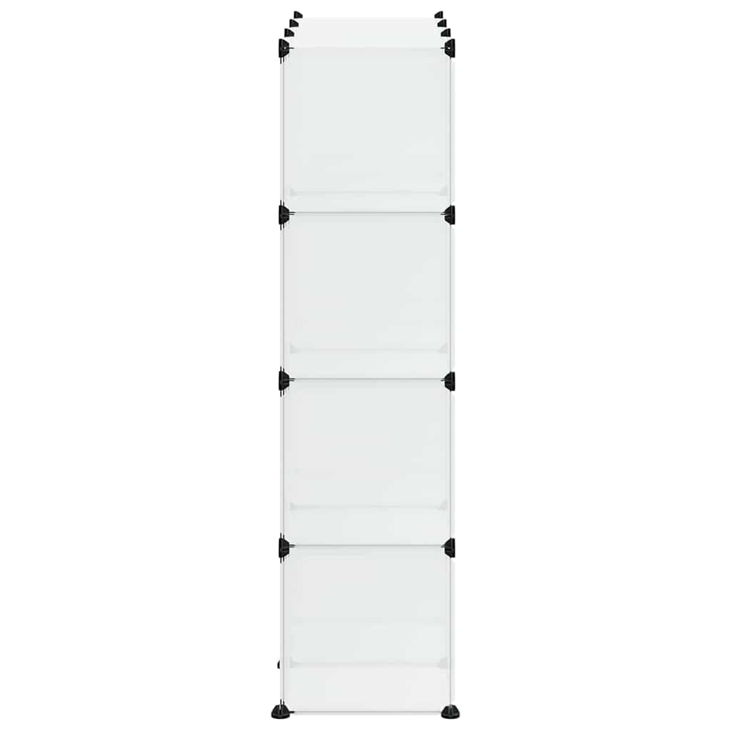 Opbergkubus organizer met 12 kubussen en deuren transparant PP is nu te koop bij PeponiXL, paradijselijk wonen!