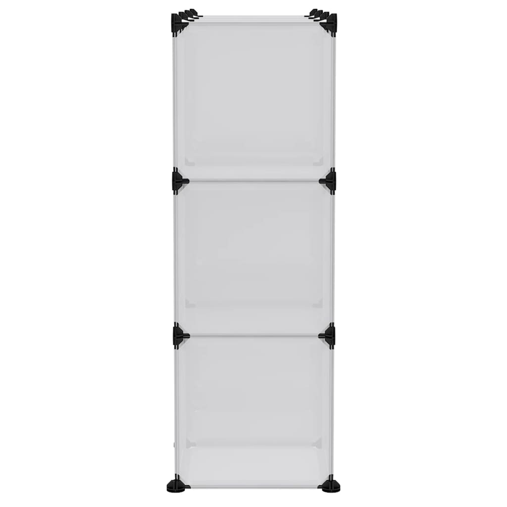 Opbergkubus organizer met 9 kubussen en deuren transparant PP is nu te koop bij PeponiXL, paradijselijk wonen!