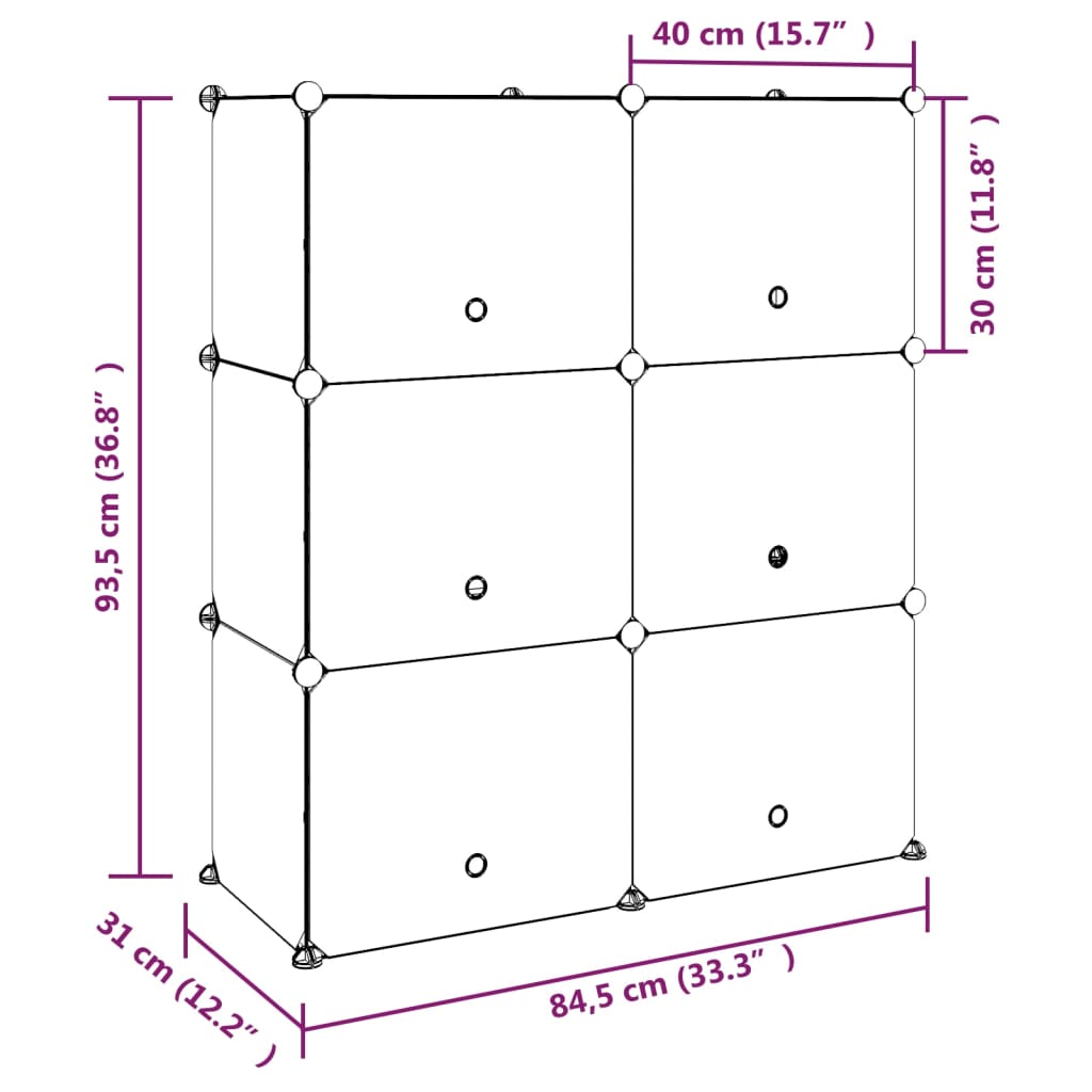 Schoenenrek 84,5x31x93,5 cm polypropeen zwart is nu te koop bij PeponiXL, paradijselijk wonen!