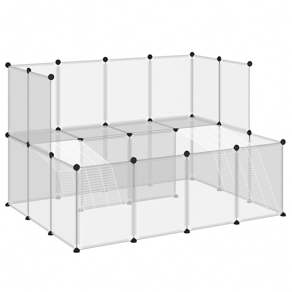 Dierenhok klein 143x107x93 cm polypropeen en staal transparant is nu te koop bij PeponiXL, paradijselijk wonen!