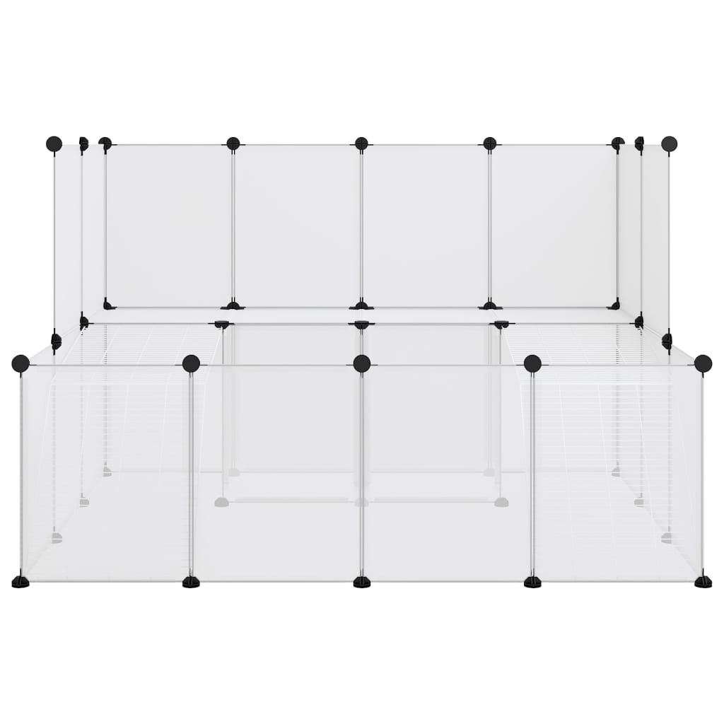 Dierenhok klein 143x107x93 cm polypropeen en staal transparant is nu te koop bij PeponiXL, paradijselijk wonen!