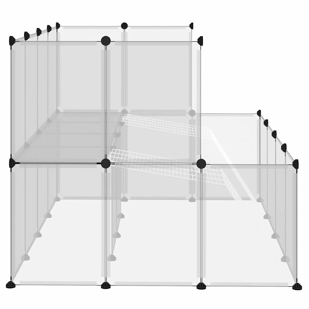 Dierenhok klein 143x107x93 cm polypropeen en staal transparant is nu te koop bij PeponiXL, paradijselijk wonen!