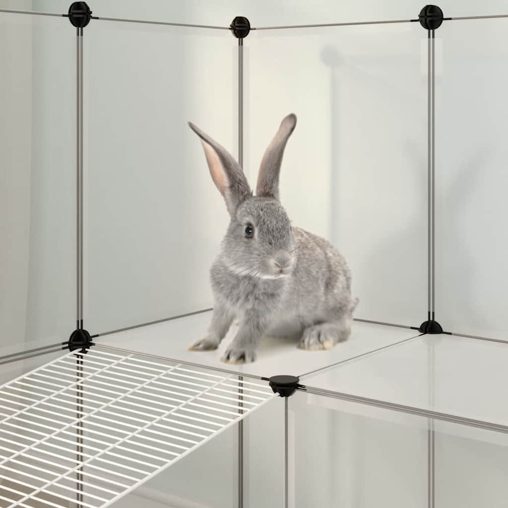 Dierenhok klein 143x107x93 cm polypropeen en staal transparant is nu te koop bij PeponiXL, paradijselijk wonen!