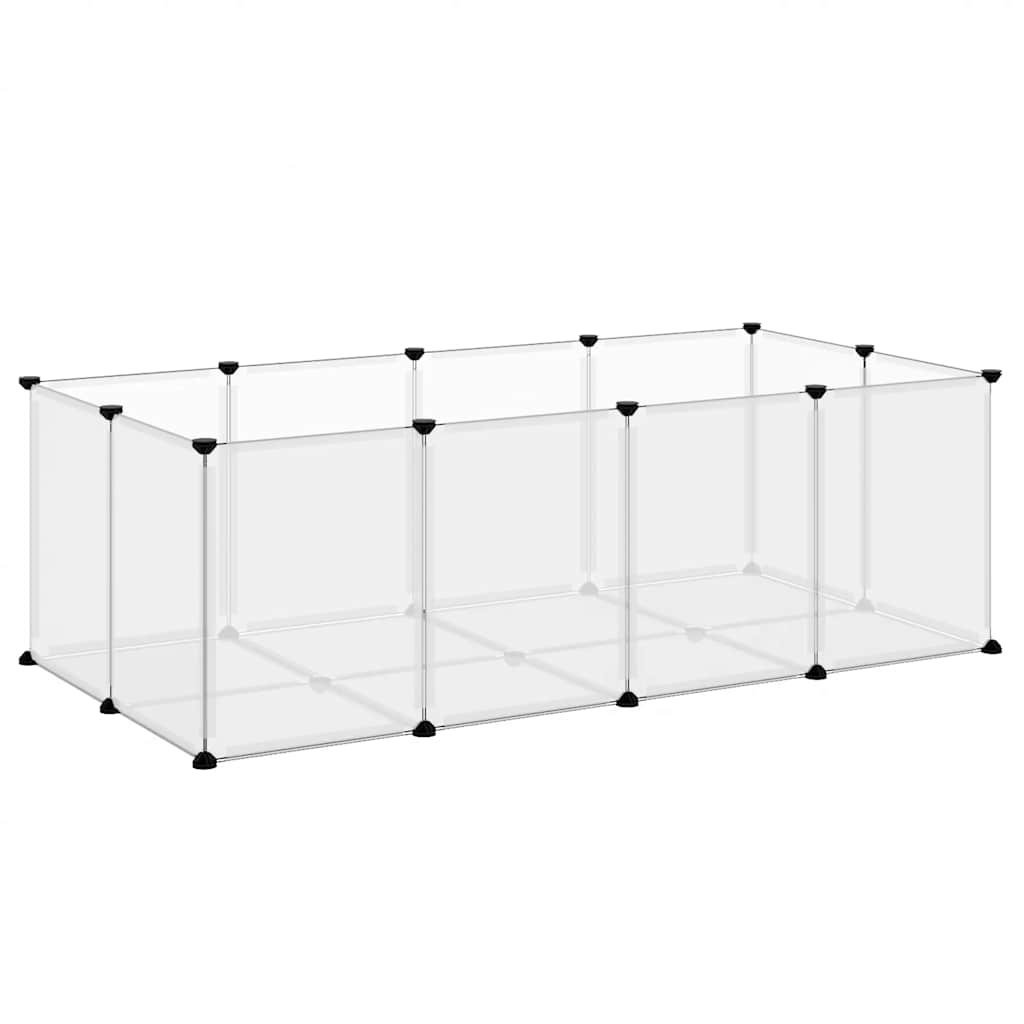Dierenhok klein 144x74x46,5 cm polypropeen en staal transparant is nu te koop bij PeponiXL, paradijselijk wonen!
