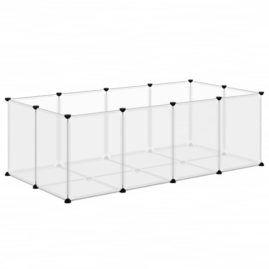 Dierenhok klein 144x74x46,5 cm polypropeen en staal transparant is nu te koop bij PeponiXL, paradijselijk wonen!